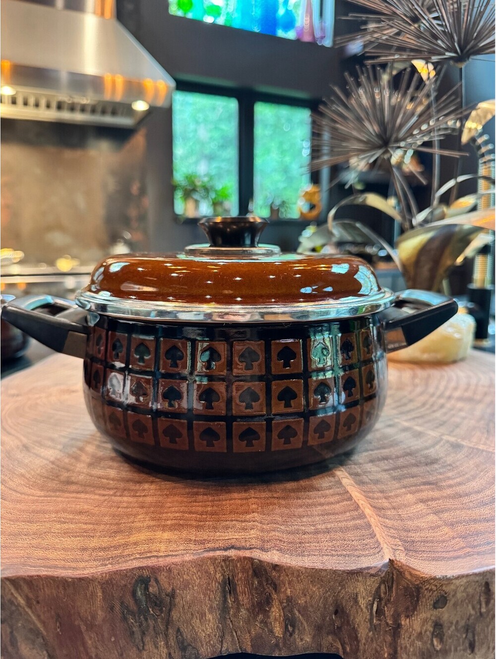 Vintage 1970s West Bend "Le Provencal" Enamel Stock Pot (2.5 Qt)